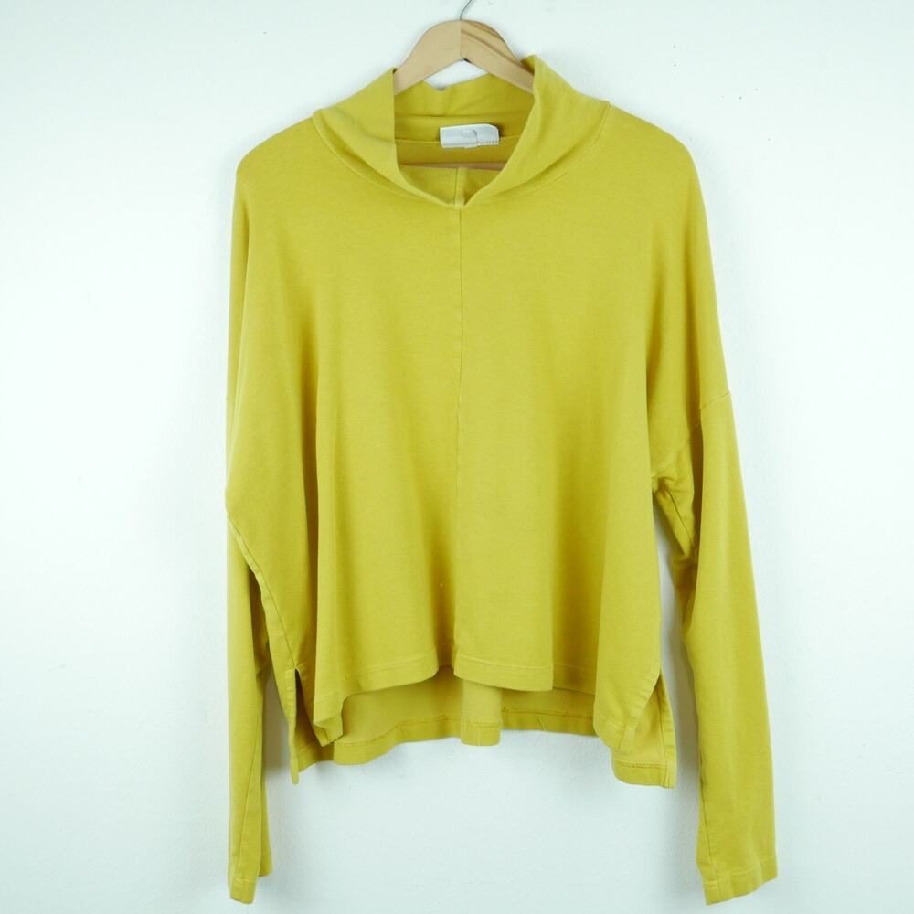 Bryn Walker Medium Top Bamboo Blend Jersey Knit Yellow Lagenlook Minimal Lagom